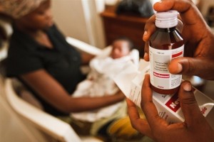 A health worker holds a bottle of antiretroviral medicine at the Princess Christian Maternity Hospital in Freetown, the capital. The medicine is being dispensed to a 15-year-old HIV-positive girl, for her seven-day-old newborn. The drug is part of a regiment of treatments and tests intended to prevent mother-to-child transmission (PMTCT) of HIV.  In March 2011 in Sierra Leone, the country commemorated the ten year anniversary of the end of its civil war, which left 50,000 dead and 10,000 amputated. Although progress has been made since the wars end, Sierra Leone still ranks at the bottom of the 2010 Human Development Index. Health centres remain under-resourced, and medical care remains too expensive and inaccessible for many people. The countrys under-five mortality rate is fifth highest in the world, maternal mortality is among the worlds worst as well, and over a third of children under age five suffer stunting due to poor nutrition. According to 2008 data, only 49 per cent of the population uses improved drinking water sources, and only 13 per cent have access to improved sanitation facilities. Education systems are also deficient, with an insufficient number of schools and trained teachers. Girls face additional barriers to education, including high rates of early marriage and teen pregnancy, extra fees, and sexual abuse and exploitation in schools. UNICEF is working with the Government and partners to improve conditions for Sierra Leones children, supporting programmes that train teachers and school managers and that strengthen community-based health systems. UNICEF also supports a Government programme, launched in April 2010, that abolishes fees for primary health services for pregnant and lactating women and all children under age five.