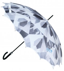 TSL Jewellery has tailor made a series of charity sales items*, including Estrella diamond umbrella
