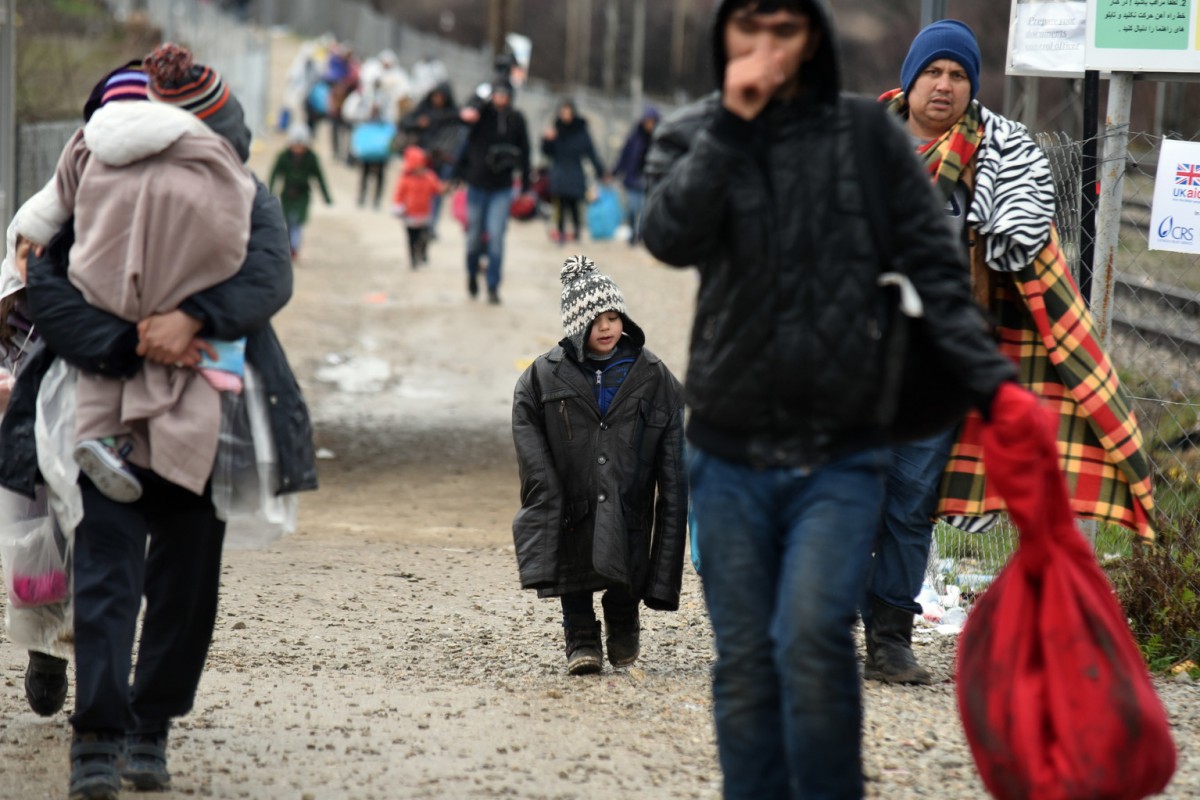 On 20 February 2016, refugees from Afghanistan walk towards the Tabanovce reception centre for refugees in the former Yugoslav Republic of Macedonia after being refused entry into Serbia. Hundreds of Afghan refugees, including children and women, are stuck in freezing conditions in Tabanovce in the former Yugoslav Republic of Macedonian as border changes in the Balkan region create confusion and chaos.

Hundreds of Afghan refugees, including children and women, are stuck in freezing conditions in Tabanovce in the former Yugoslav Republic of Macedonian as border changes in the Balkan region create confusion and chaos.