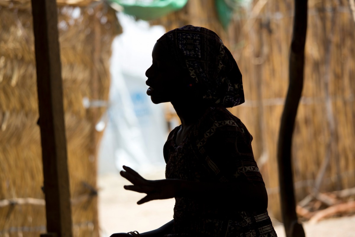 [NAME CHANGED] Fifteen year old Nigerian refugee Fati, at the Minawao refugee camp in Northern Cameroon, Tuesday 5 April 2016. She was abducted by Boko Haram and spend four months in captivity. She was given to a man and forced to be his wife. She was eventually freed by Cameroonian soldiers and have been reunited with her family in a refugee camp in Cameroon.

The conflict in North-East Nigeria prompted by Boko Haram has led to widespread displacement, violations of international humanitarian and human rights law, protection risks and a severe humanitarian crisis. This is one of the fastest growing displacement crisis in Africa  one of the worlds most forgotten emergencies, with little attention from the donor community.

Across Nigeria, Niger, Cameroon and Chad, over 2.7 million people  mostly women and children  have now fled the Boko Haram-related violence. Many children have been subject to grave violations including forced recruitment, and being used as suicide bombers. Women and girls have been trafficked, raped, abducted and forcibly married. Schools have been attacked, looted, damaged or used as shelter by displaced families. The conflict is exacting a heavy toll on children, affecting not just their well-being and their safety but also their access
