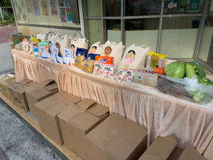 Cap1. Emergency supplies including learning materials, rapid antigen self-testing kits, food and sanitization supplies